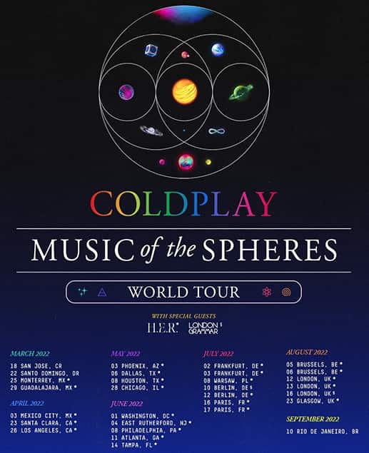 Coldplay-Music of the Spheres tour